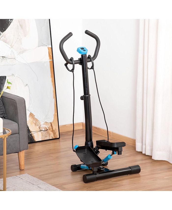 Soozier Twist Stepper Machine with Resistance Bands, Adjustable Workout Fitness Equipment with