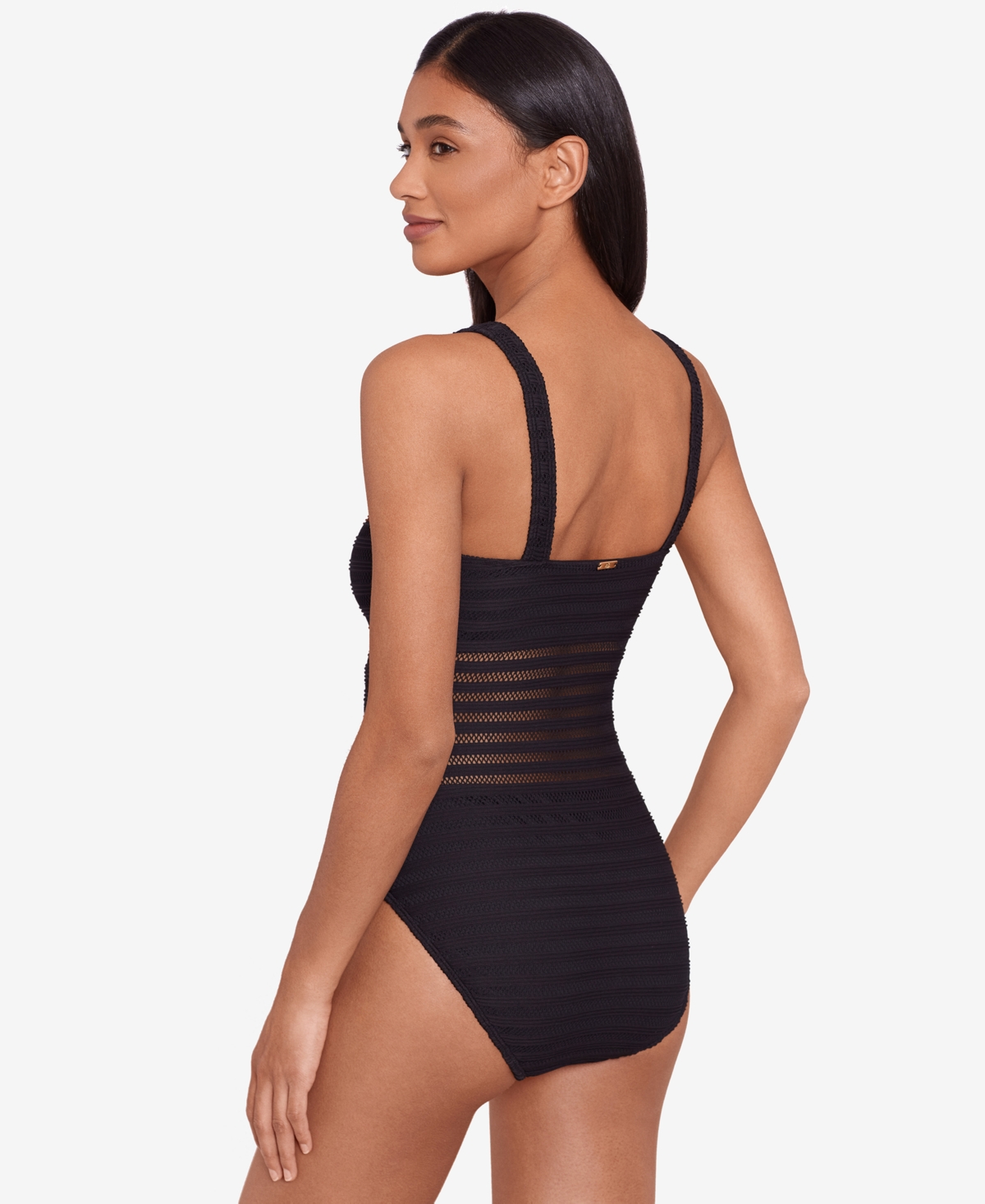 Lauren Ralph Lauren Women's Square-Neck One-Piece Swim Suit