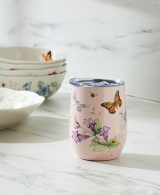 Lenox Butterfly Meadow To Go Collection In White Body W,pastel Floral And Botanical
