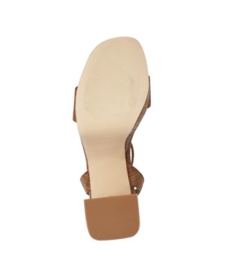 Women's Sadel Block Heel Ankle Strap Dress Sandals