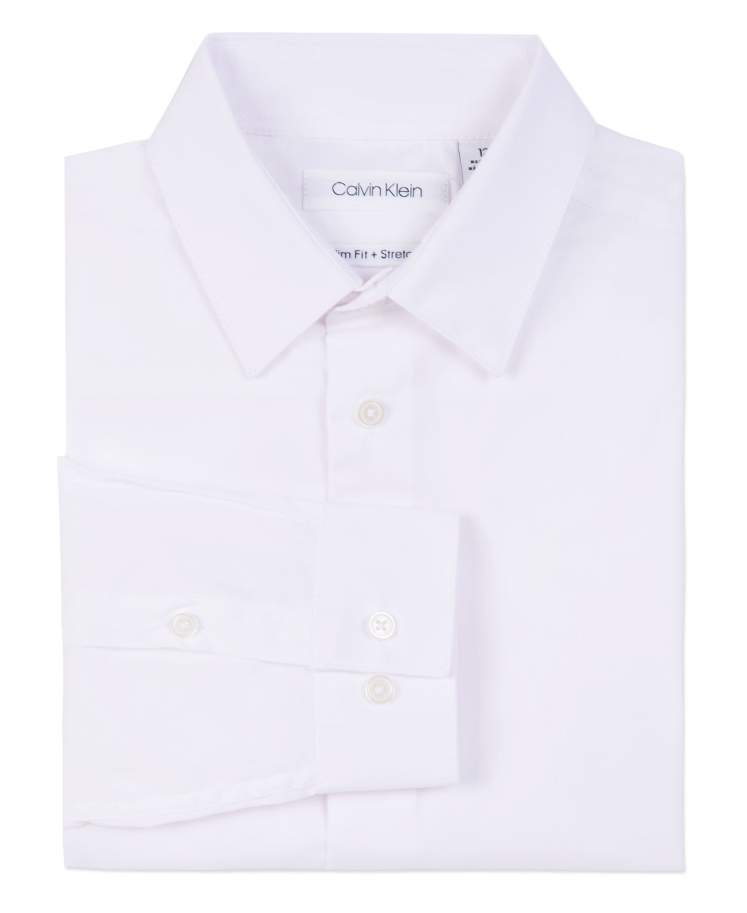 Big Boys Husky Solid Stretch Poplin Shirt