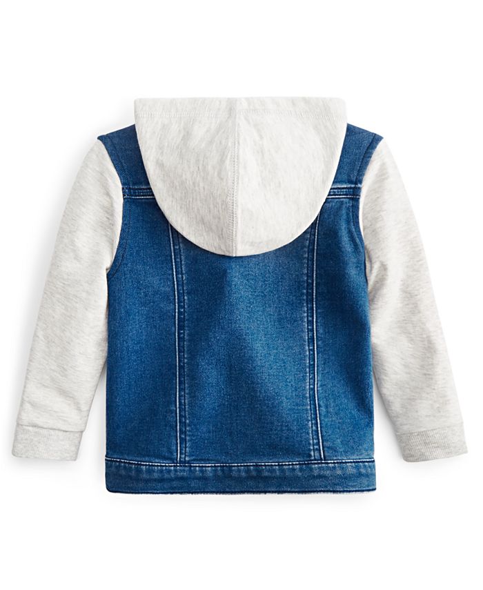 First Impressions Baby Boys Hooded Denim Jacket, Created for Macy's