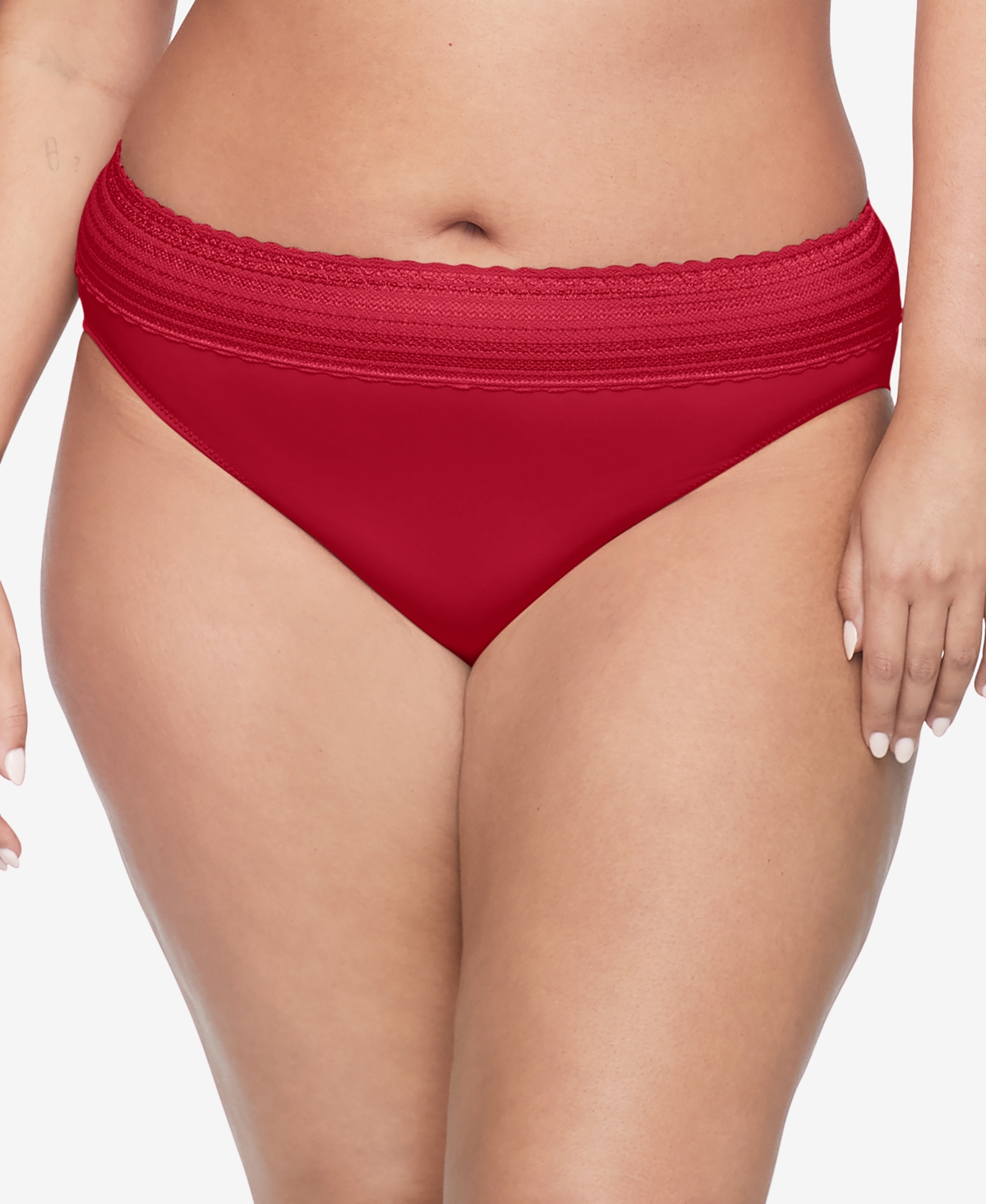 WARNER'S WARNERS NO PINCHING NO PROBLEMS DIG-FREE COMFORT WAIST WITH LACE MICROFIBER HI-CUT 5109 