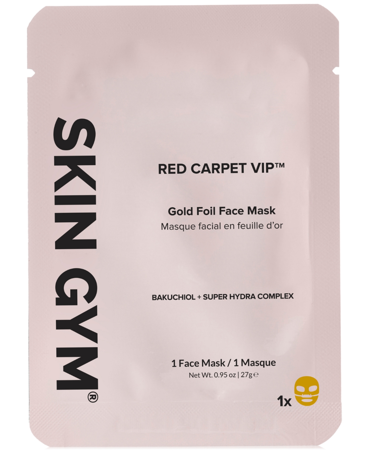 Red Carpet Vip Gold Foil Face Mask