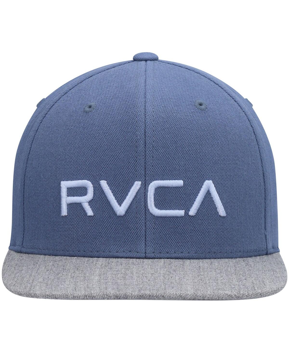 Rvca Big Boys And Girls  Light Blue, Heathered Gray Twill Snapback Hat In Light Blue,heathered Gray