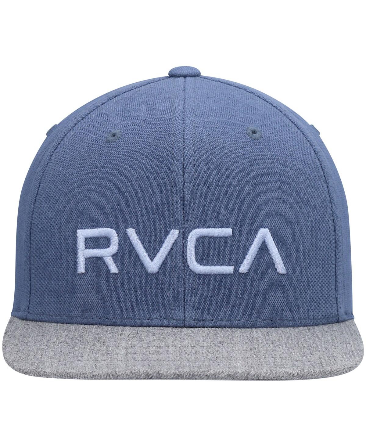 Shop Rvca Big Boys And Girls  Light Blue, Heathered Gray Twill Snapback Hat In Light Blue,heathered Gray