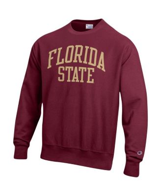Men's Garnet Florida State Seminoles Arch Reverse Weave Pullover Sweatshirt