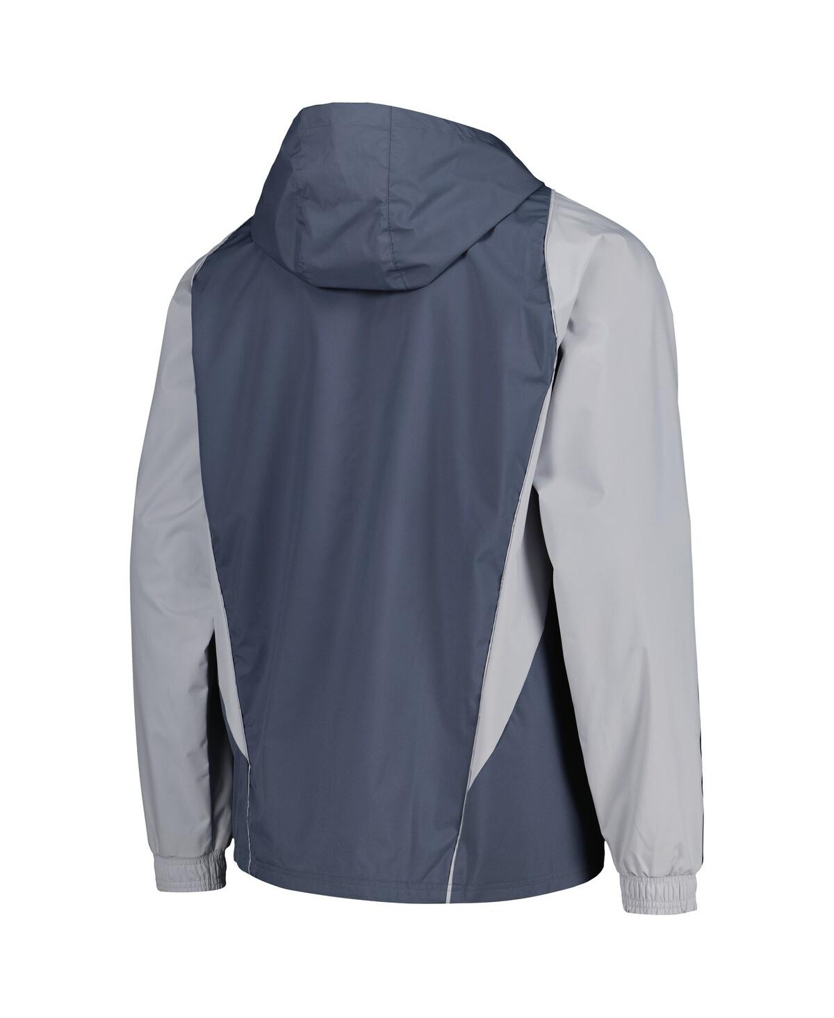 Shop Adidas Originals Men's Adidas Charcoal D.c. United All-weather Raglan Hoodie Full-zip Jacket
