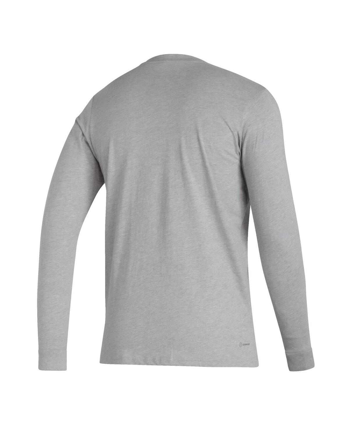 Shop Adidas Originals Men's Adidas Heather Gray Lafc Icon Long Sleeve T-shirt