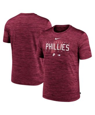 Men's Philadelphia Phillies Nike Red Practice Long Sleeve T-Shirt