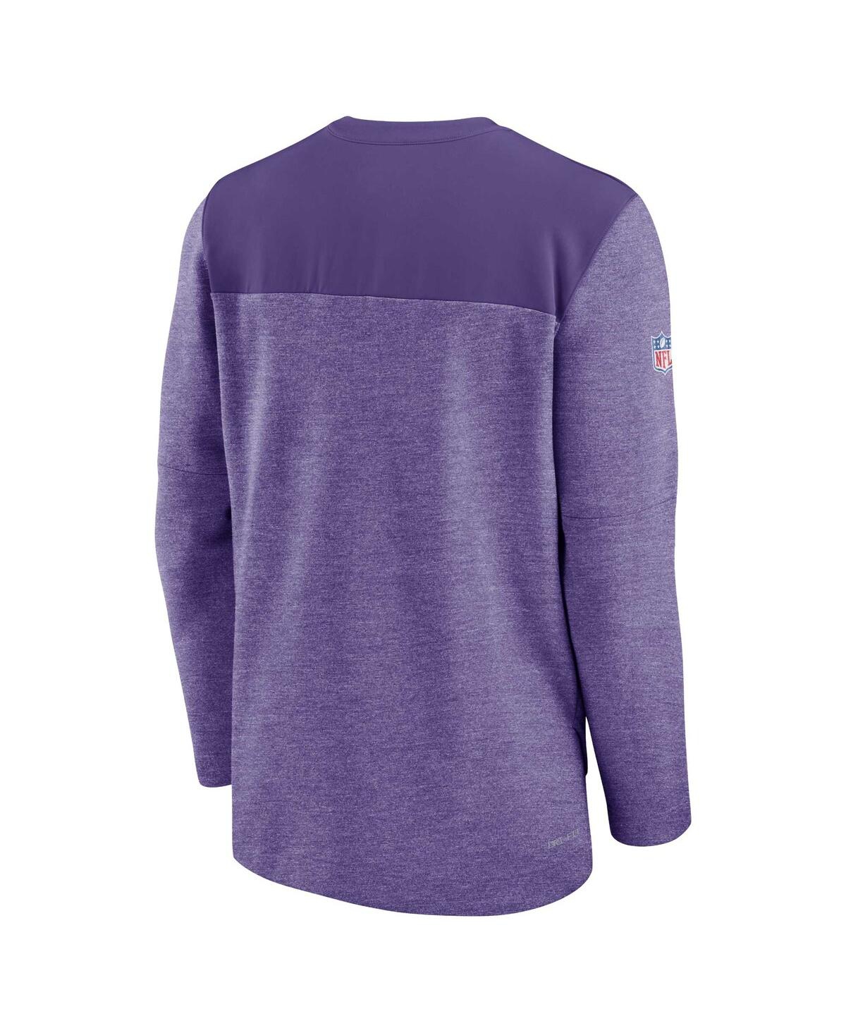 Shop Nike Men's  Purple Minnesota Vikings Sideline Lockup Performance Quarter-zip Top