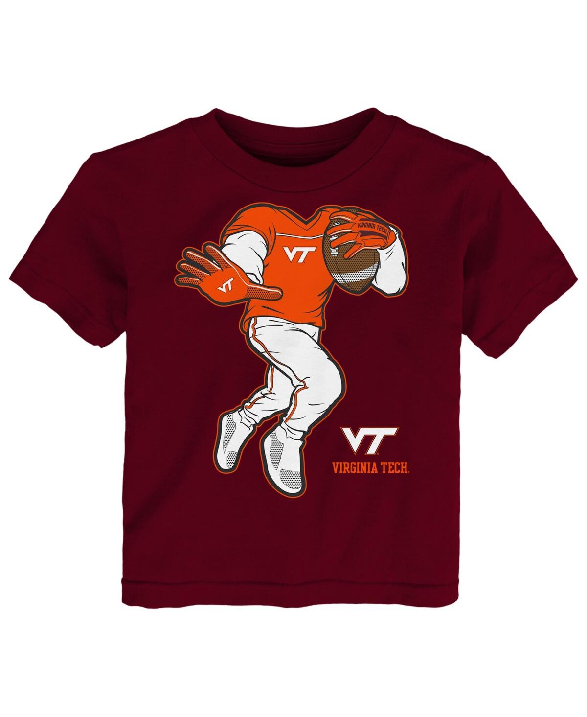Outerstuff Babies' Toddler Boys And Girls Maroon Virginia Tech Hokies Stiff Arm T-shirt