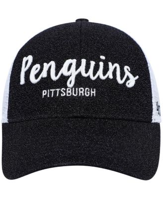 Women's Black, White Pittsburgh Penguins Encore MVP Trucker Snapback Hat