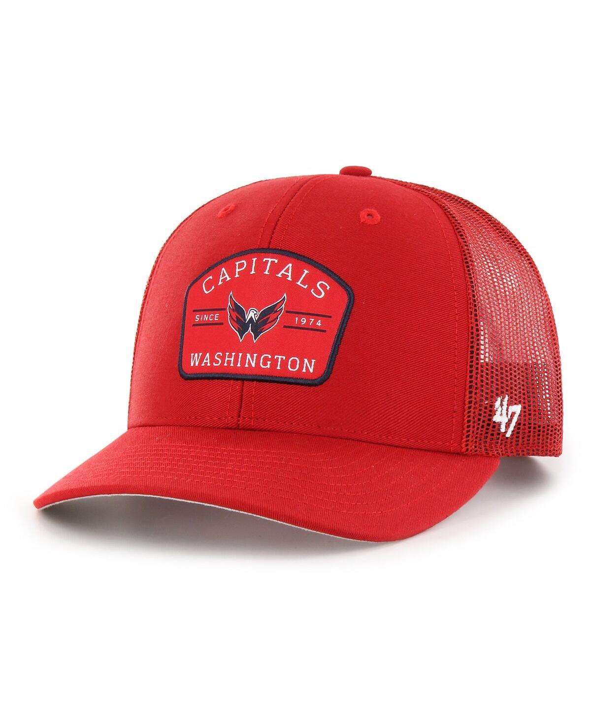 47 Brand Men's ' Red Washington Capitals Primer Snapback Trucker Hat