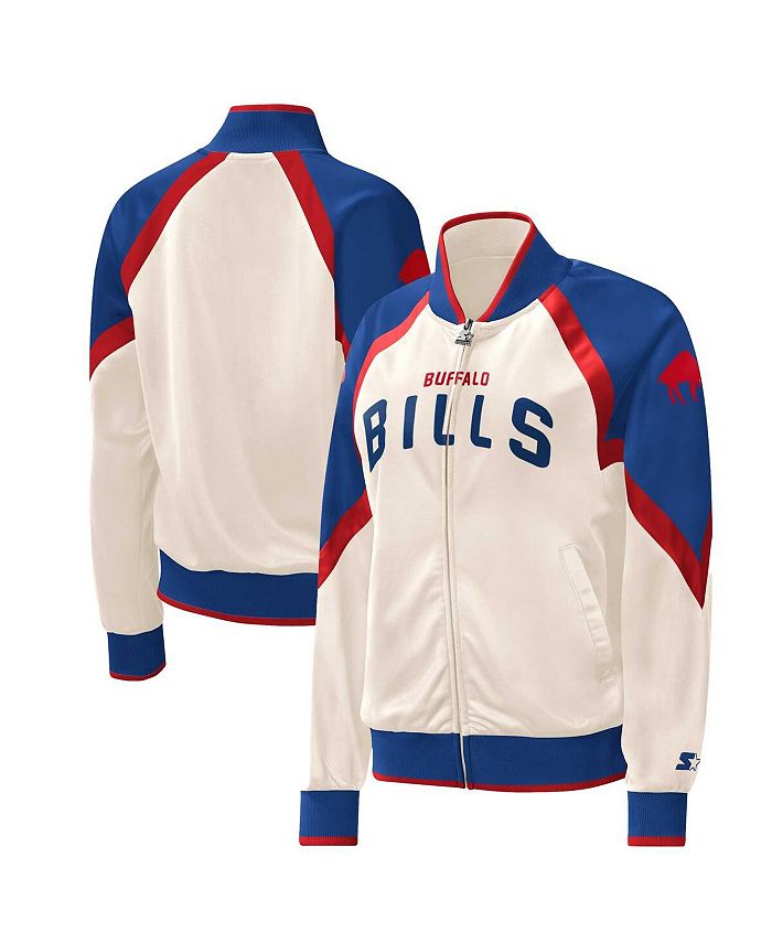 Starter Women's White, Royal Buffalo Bills Overtime Raglan Full