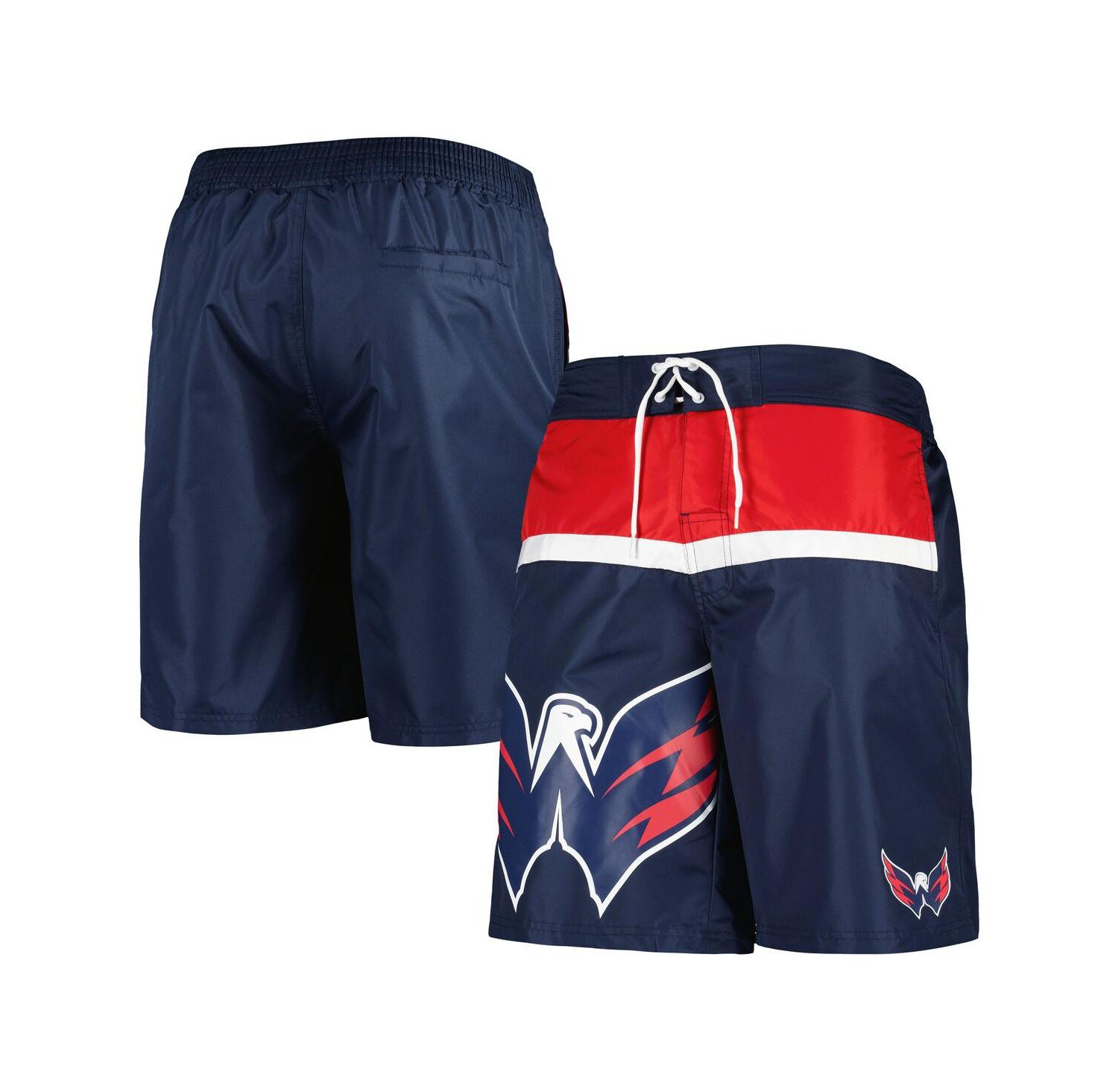 Men's Navy Washington Capitals Sea Wind Swim Trunks