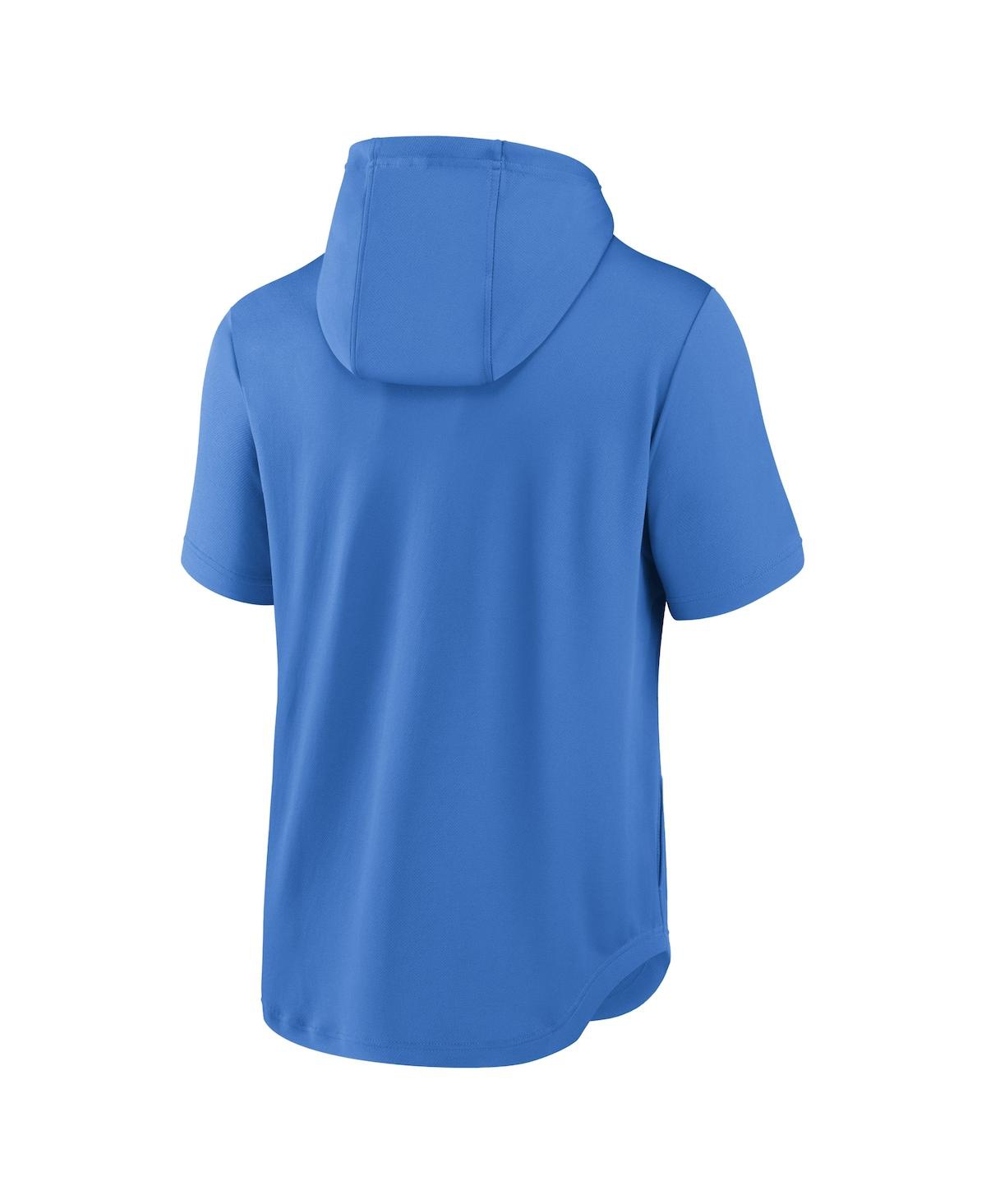 Shop Nike Men's  Powder Blue Los Angeles Chargers Short Sleeve Pullover Hoodie