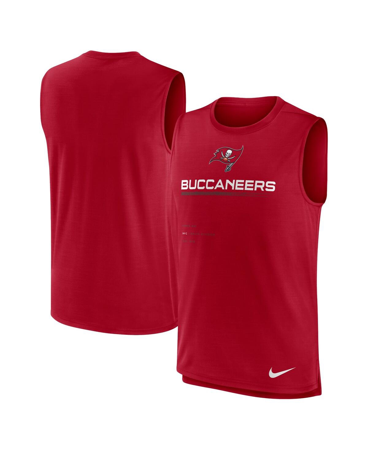 Nike Red Tampa Bay Buccaneers Muscle Trainer Tank Top In Red