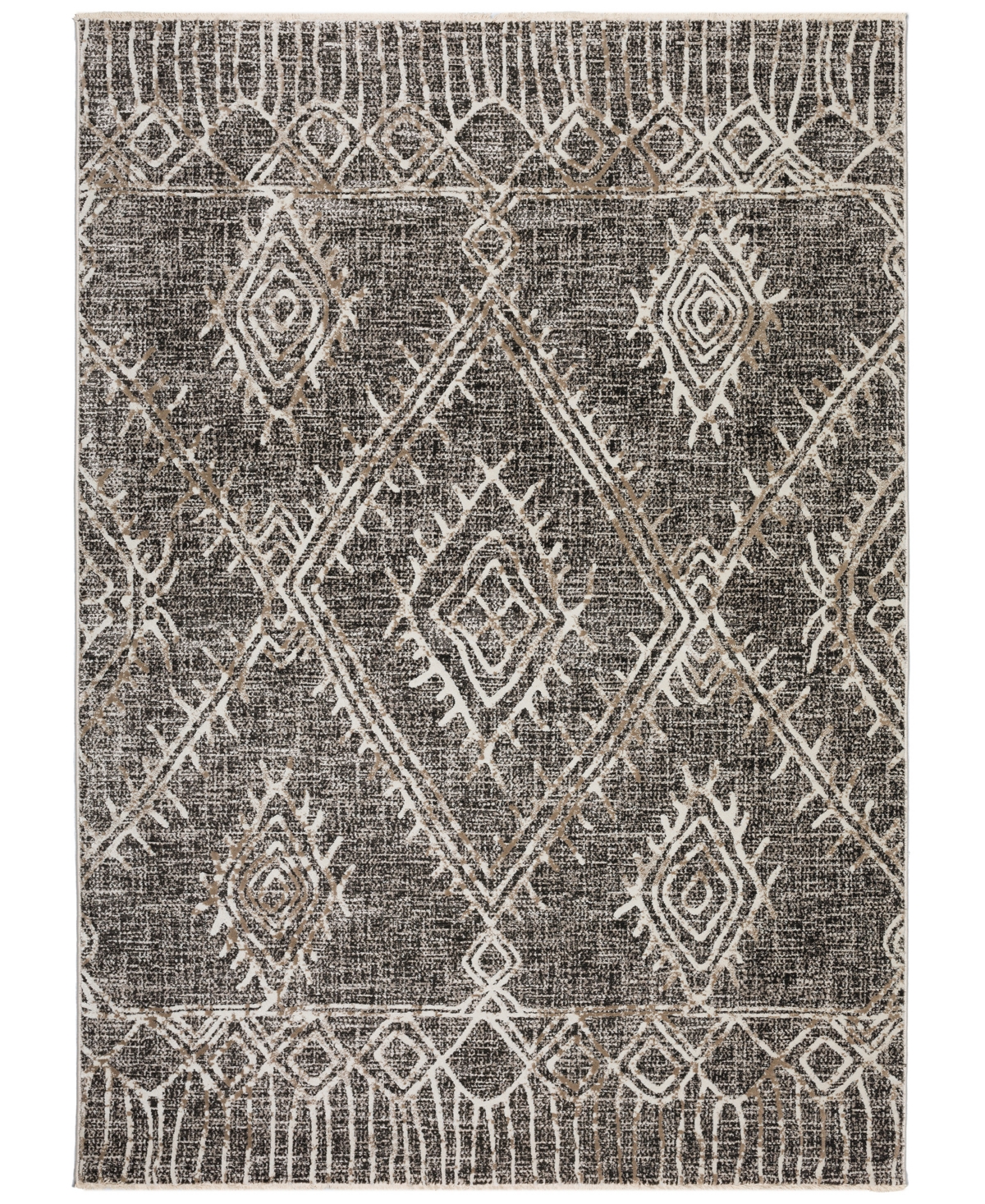 D Style Moises Mss1 3'3" X 5'3" Area Rug In Black