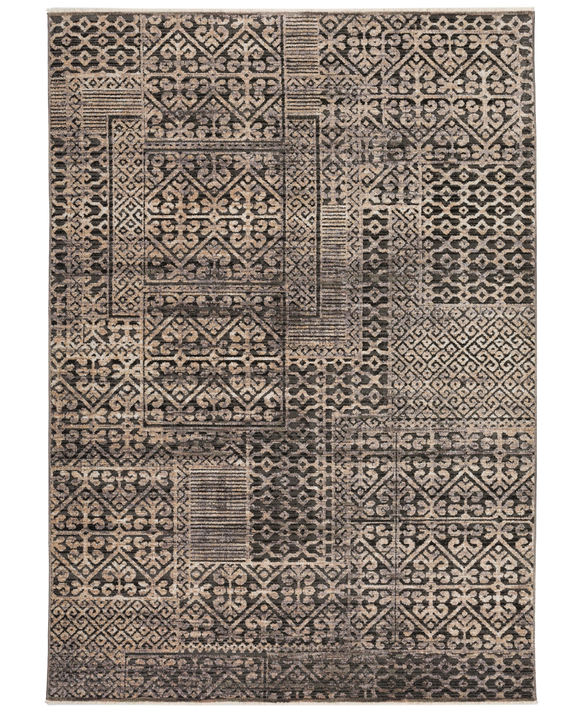 D Style Sergey SGY3 9' x 12'6in Area Rug - Gray, Brown