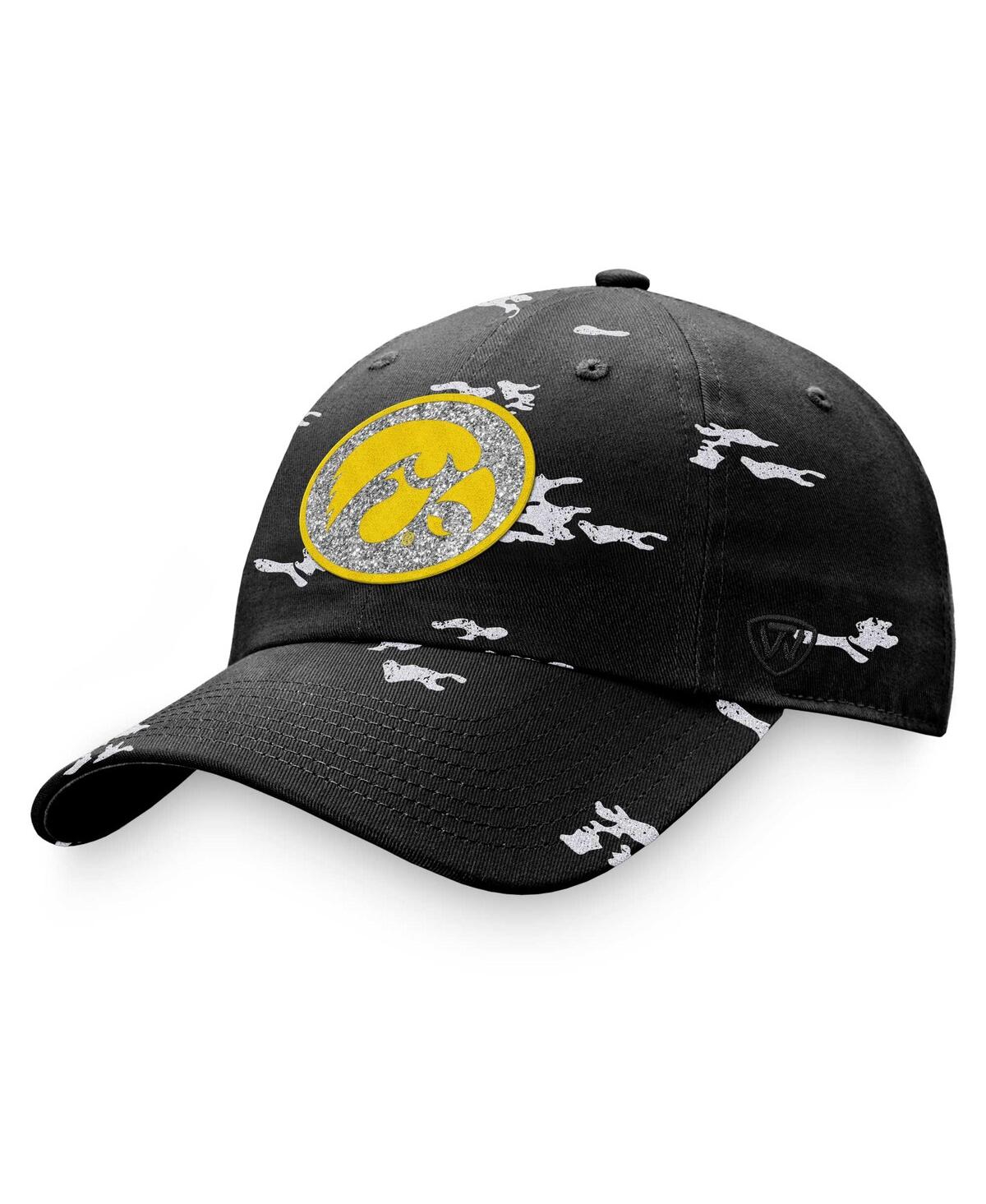 Women's Top of the World Black Iowa Hawkeyes Oht Military-Inspired Appreciation Betty Adjustable Hat - Black