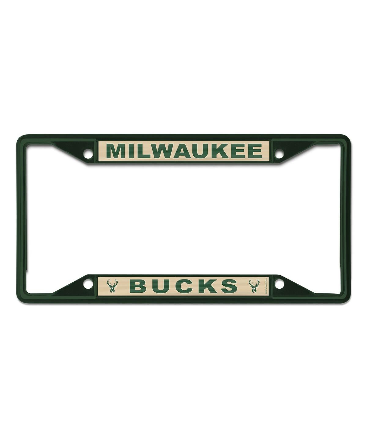 Wincraft Milwaukee Bucks Chrome Color License Plate Frame In Green