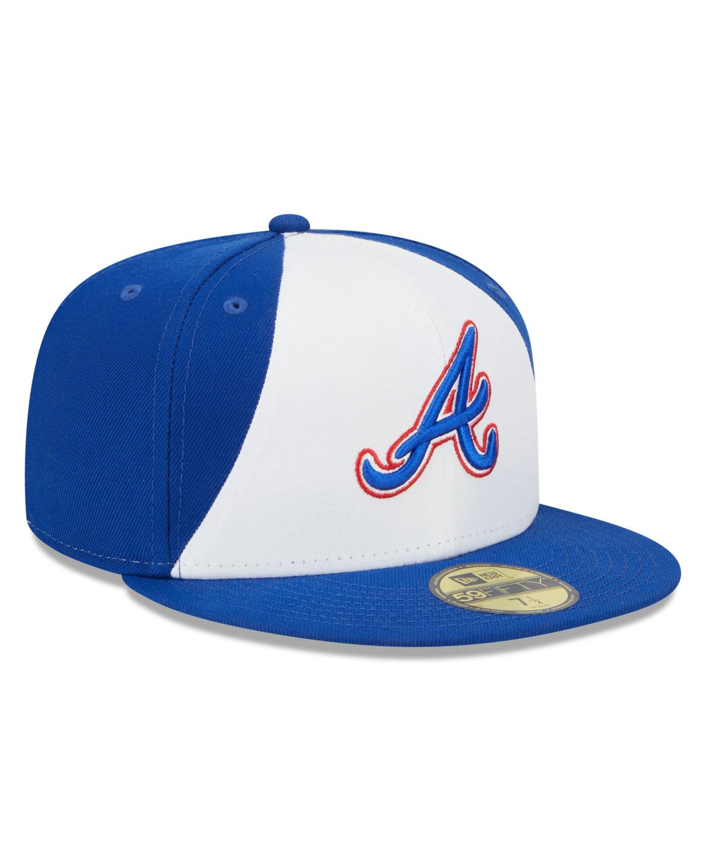 Мужская кепка New Era White and Royal Atlanta Braves 2023 City Connect 59FIFTY Fitted Hat — фото 3