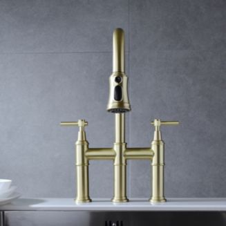 Simplie Fun Bridge Kitchen Faucet With Pulldown Spray Head In Spot - Macy's