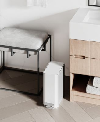 5 Liter Slim Bathroom Trash Can with Liner Pocket
