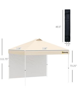 10' Pop-Up Foldable Gazebo with Roller Bag Sidewall