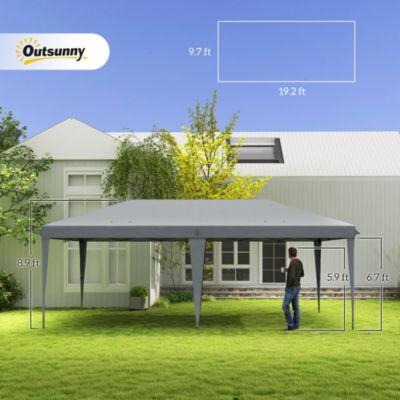 Extra Large 10' x 19' Pop Up Canopy with Carry Bag,