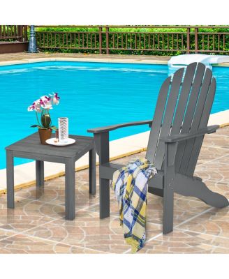 Outdoor Adirondack Chair Solid Wood Patio Garden Furniture