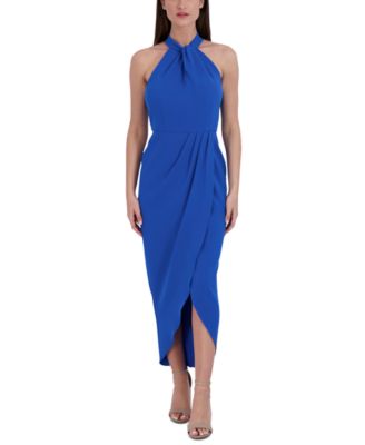 julia jordan - Knot-Neck Tulip-Hem Midi Dress