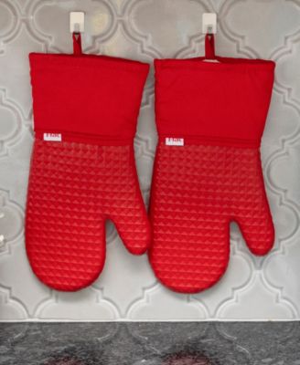 Flexible Waffle Silicone Oven Mitt, Set of 2