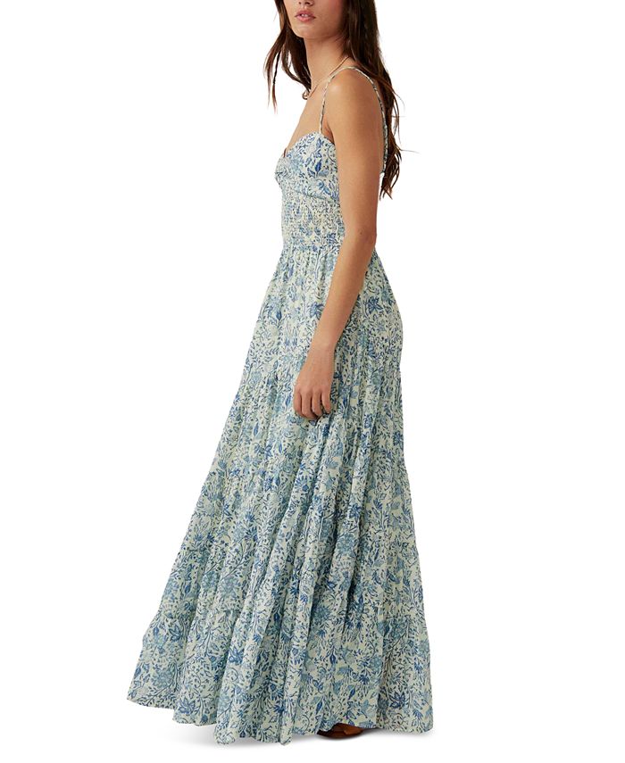 Free People Womens Sundrenched Smocked Maxi Dress And Reviews Dresses Women Macys 9524