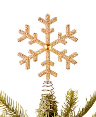 Holiday Lane - Beaded Glitter Snowflake Tree Topper