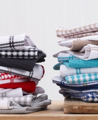 Coordinating Flat Waffle Weave Dish Cloth, Set of 12