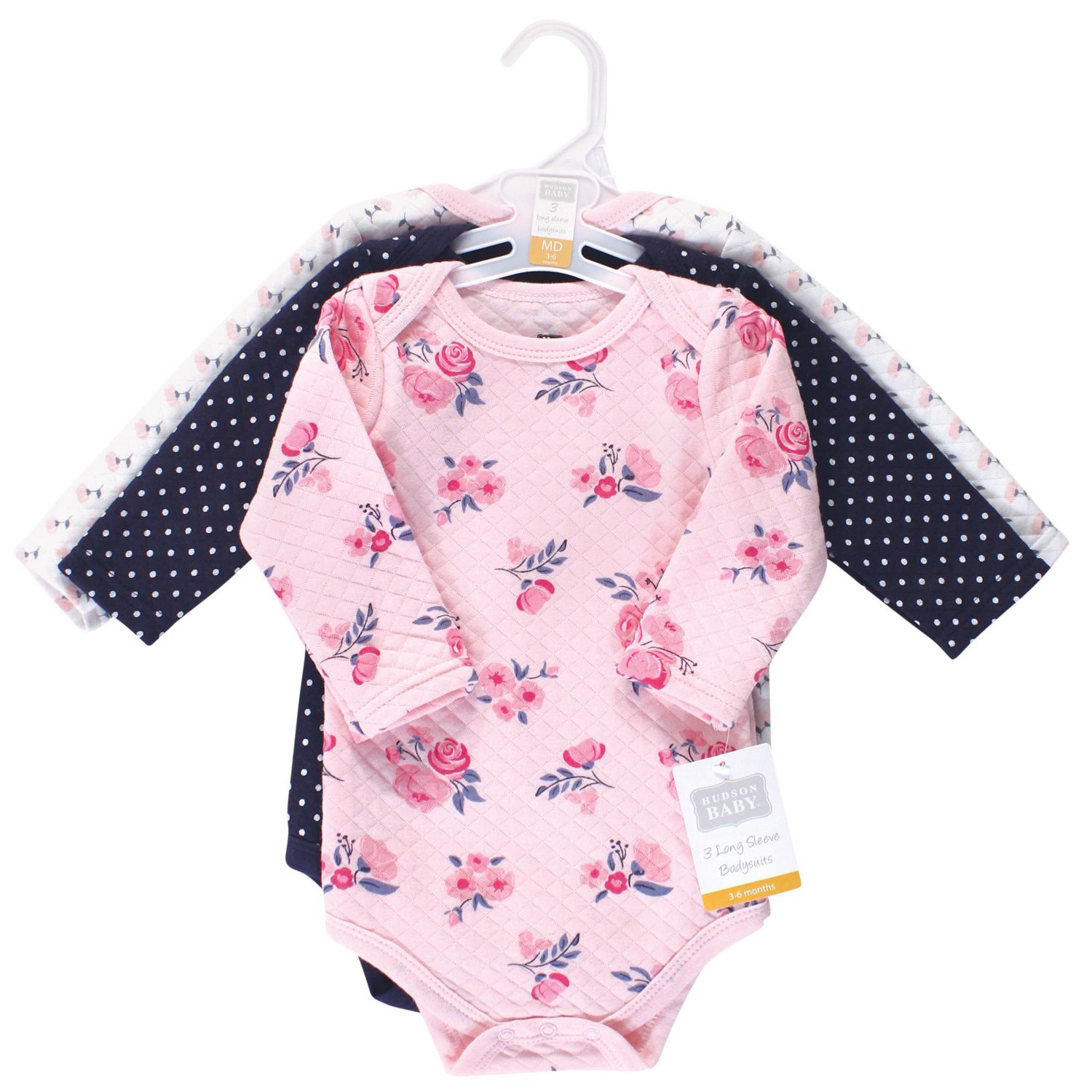 Quilted Long Sleeve Cotton Bodysuits