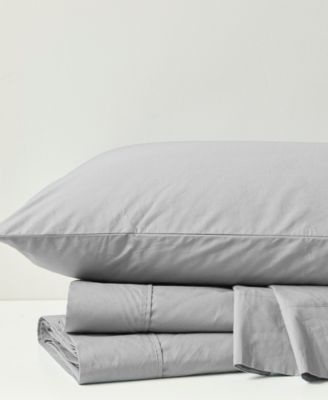 Peached Cotton Percale 3-Pc. Sheet Set, Twin