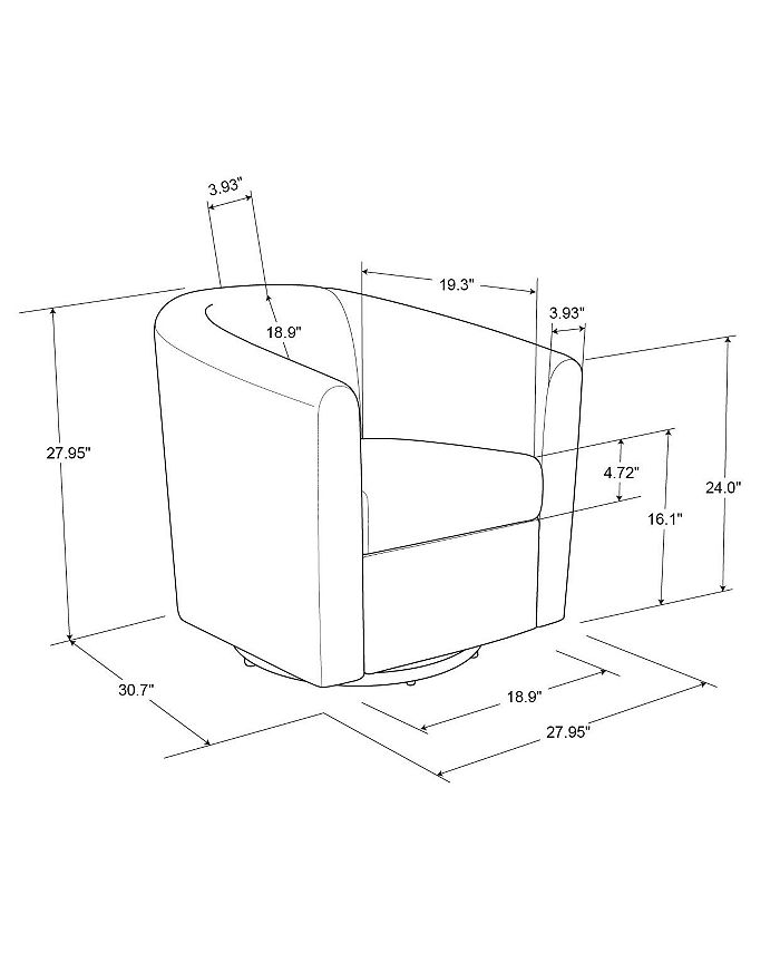 Lifestyle Solutions David 31" Swivel Tub Chair Macy's