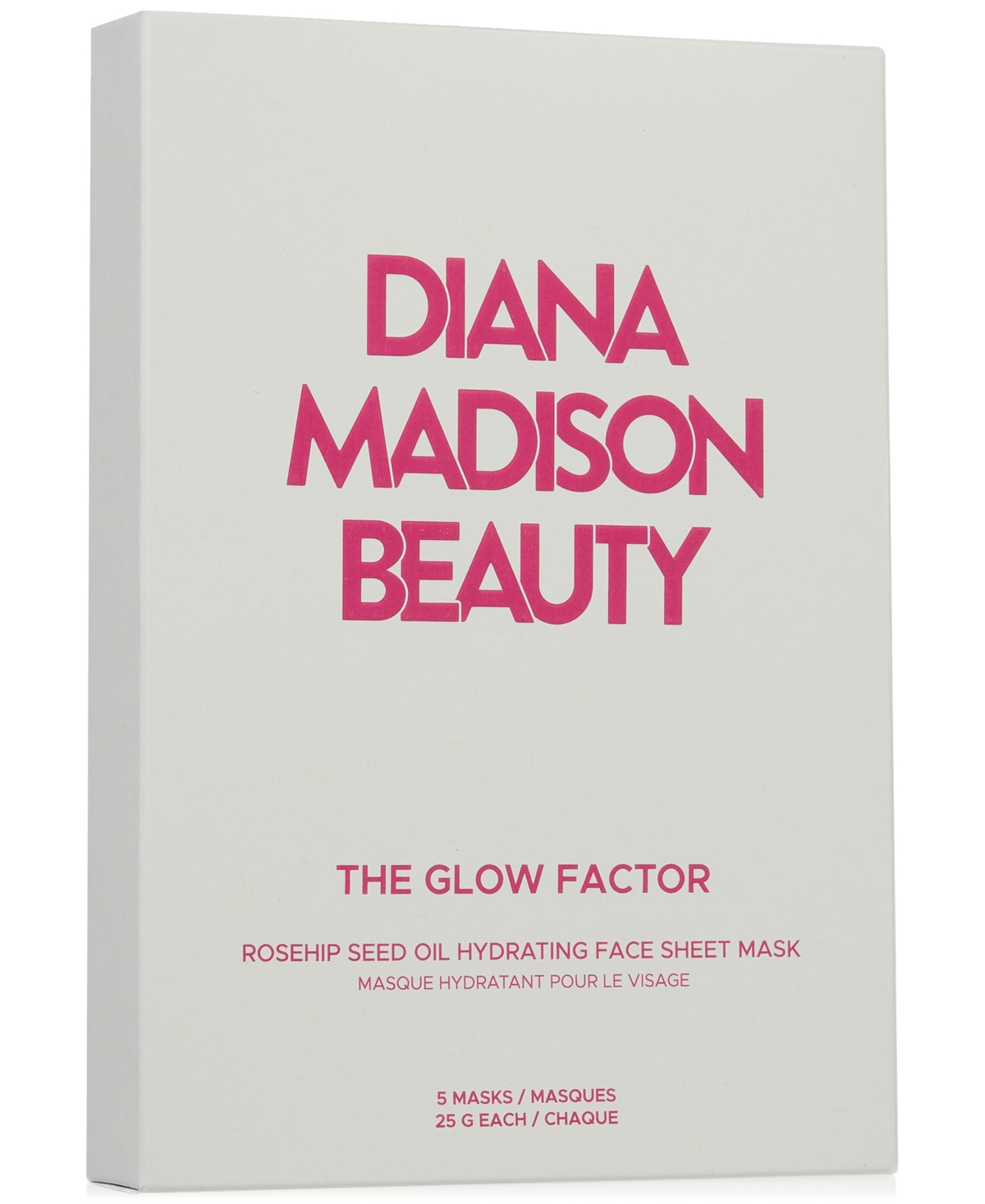 Diana Madison Beauty The Glow Factor Rosehip Seed Oil Hydrating Face Sheet Mask, 5-pk.