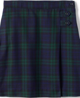 School Uniform Girls Plaid A-line Skirt Below the Knee
