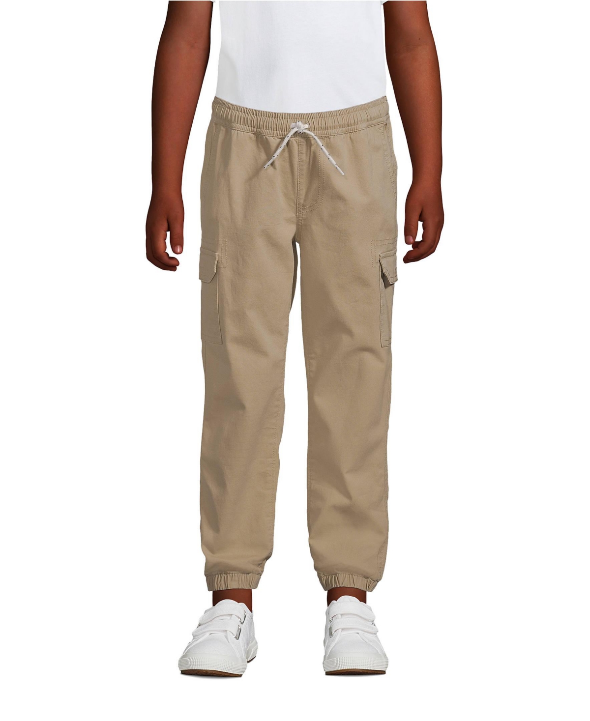 Lands' End Boys Iron Knee Stretch Cargo Jogger Pants