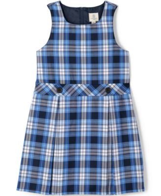 School Uniform Girls Plaid Jumper Top of Knee