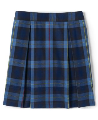 Lands' End Little Girls School Uniform Plaid Pleated Skort Top of Knee ...