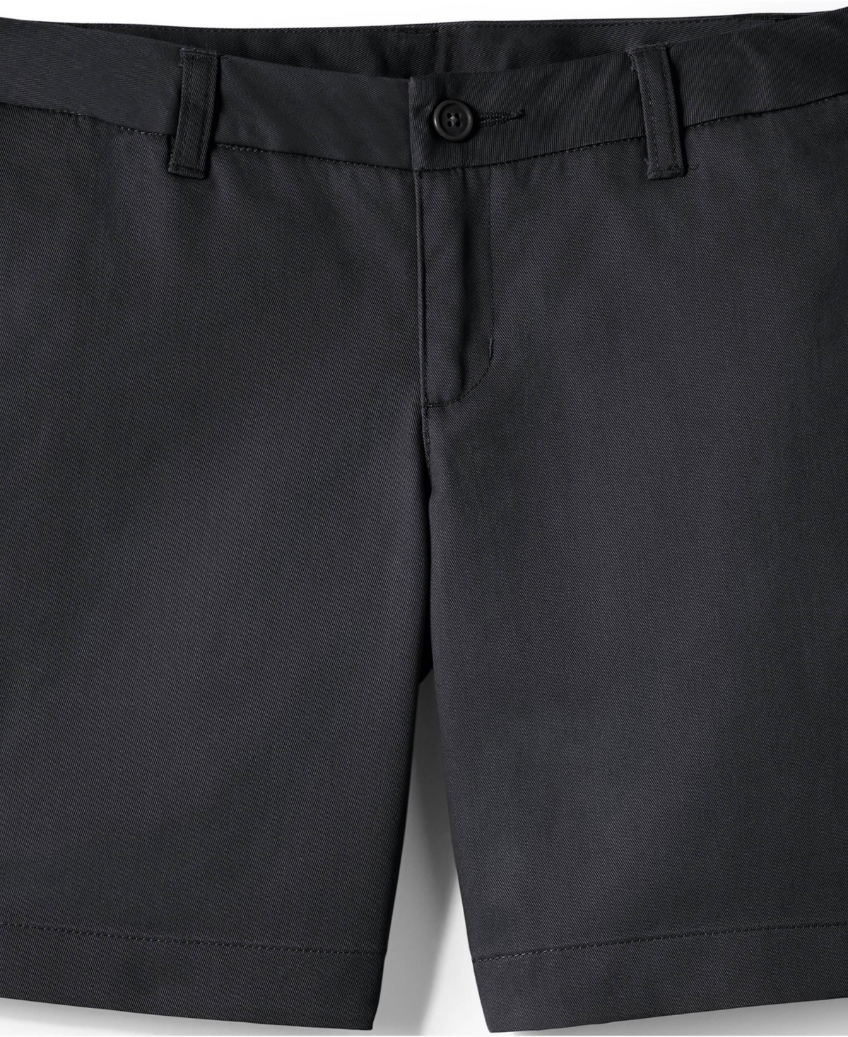 Lands' End Girls School Uniform Plain Front Blend Chino Shorts