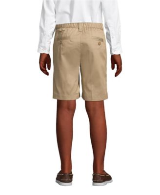 Men's School Uniform Boys Plain Front Blend Chino Shorts