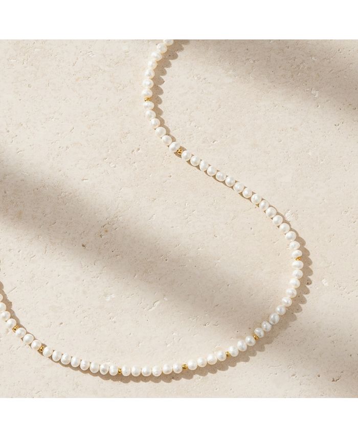 Joey Baby 18K Gold Plated Freshwater Pearls with Rose Gold Beads ...