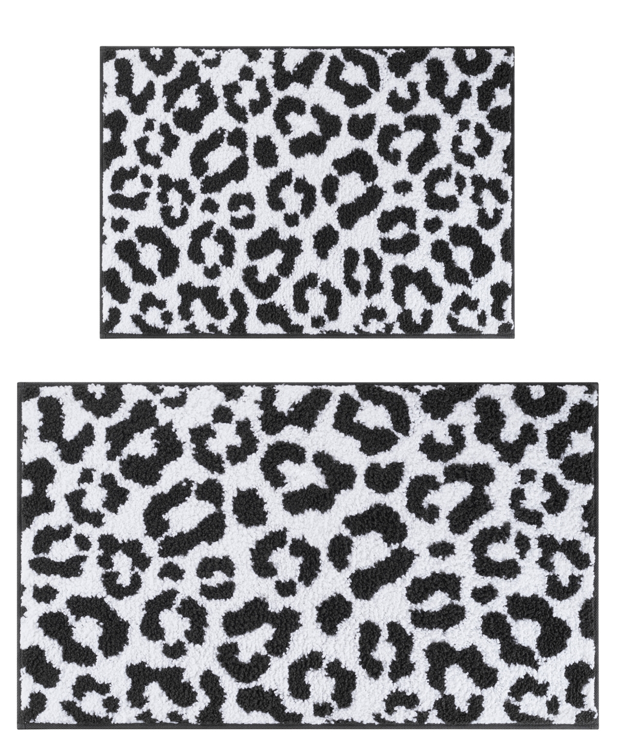 Juicy Couture Ombre Leopard 2-piece Bath Rug Set Bedding In Gray