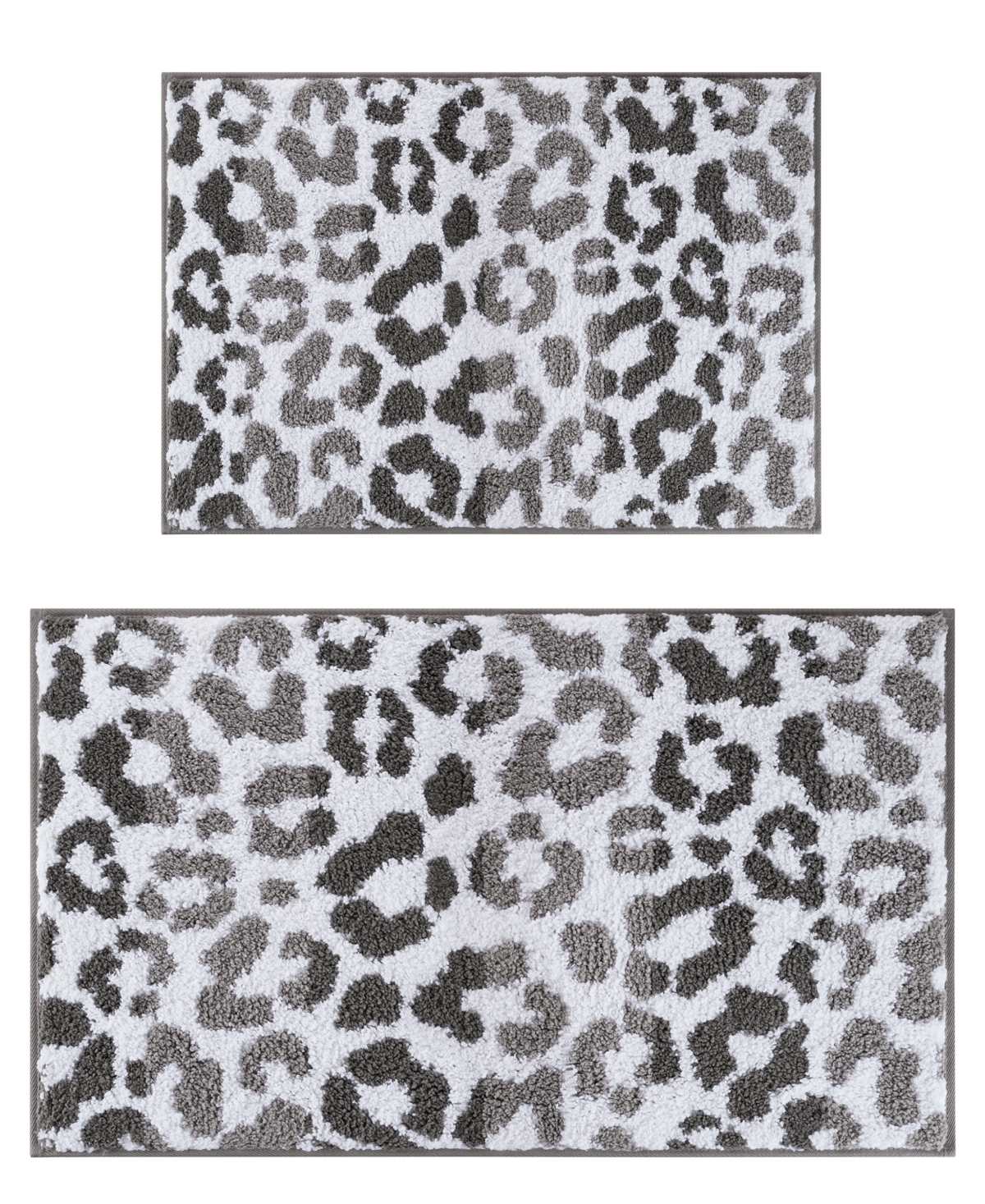 Juicy Couture Ombre Leopard 2-piece Bath Rug Set Bedding In Gray